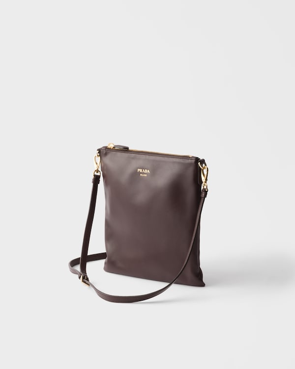 Mini sac porté épaule en cuir nappa - Bruyère Mini sac porté épaule en cuir nappa - Bruyère