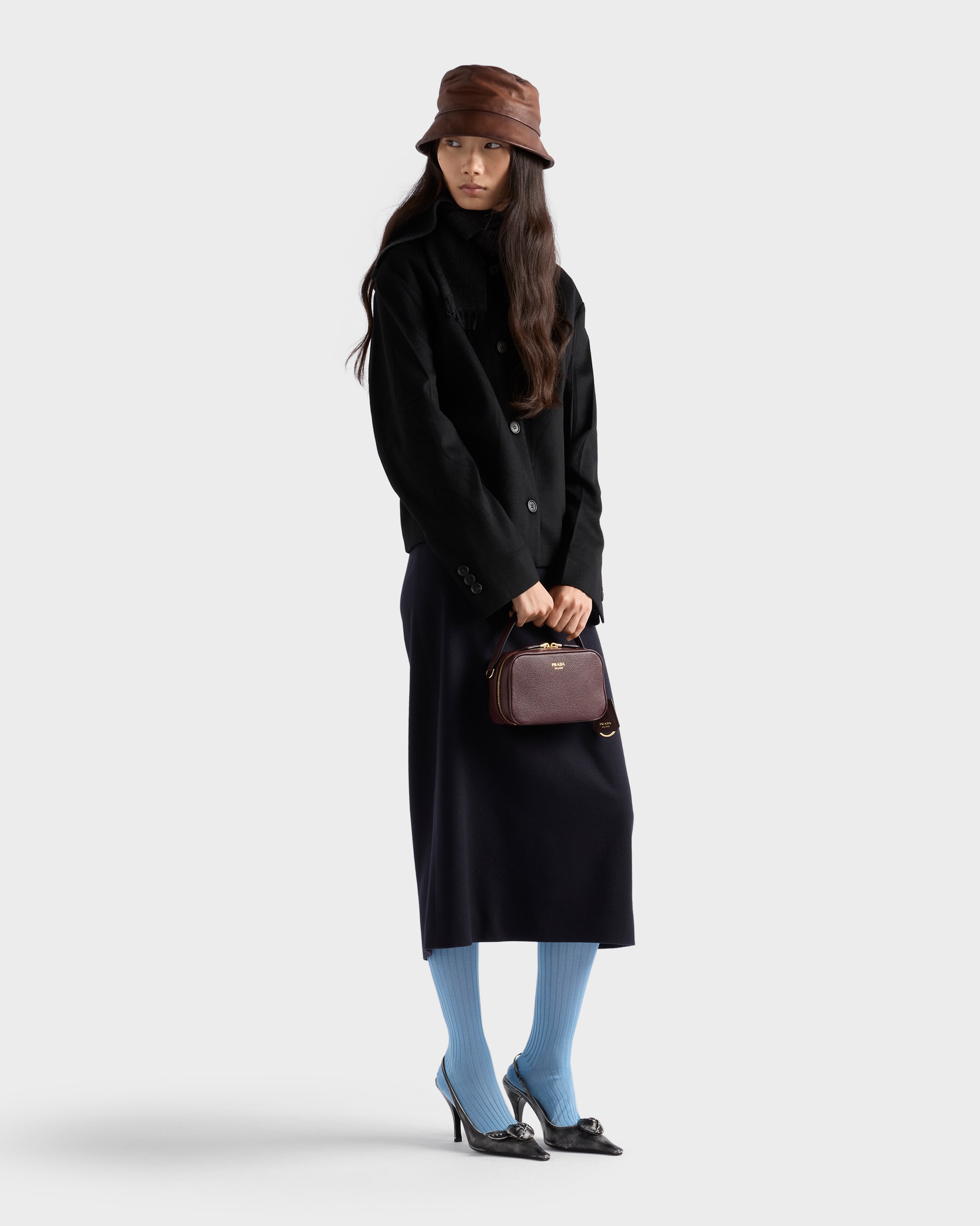 Burgundy Prada Odette Leather Mini-bag | PRADA - United States