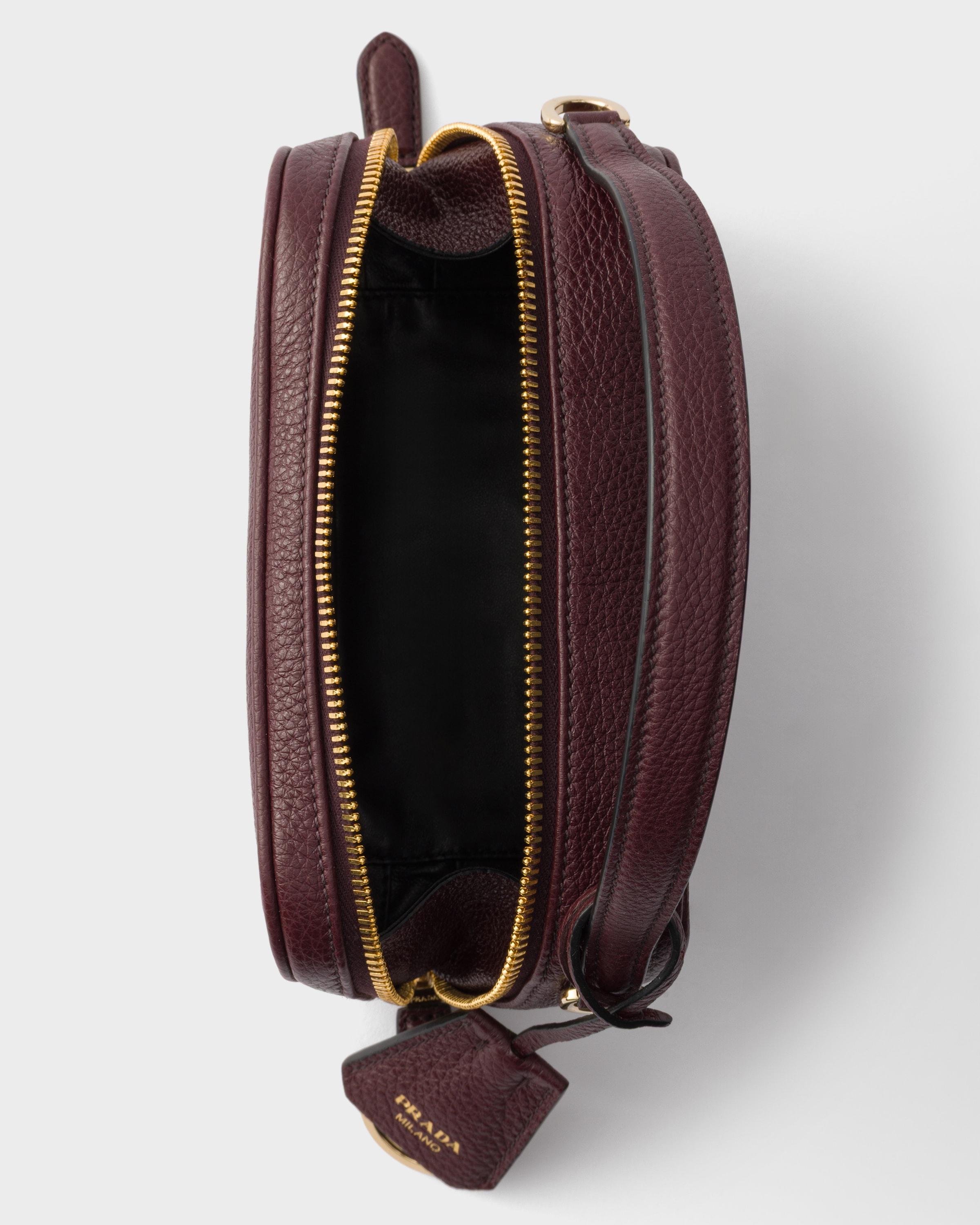 Burgundy Prada Odette Leather Mini-bag | PRADA - United States