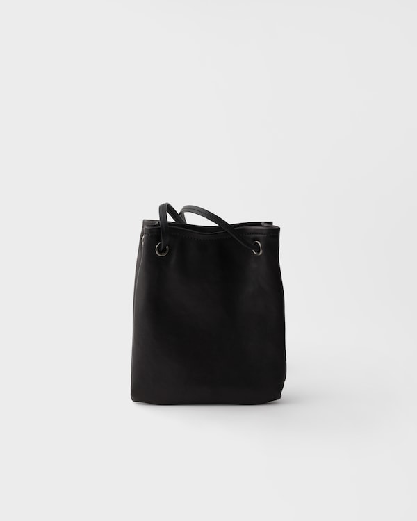 가죽 미니 숄더백 - 블랙 가죽 미니 숄더백 - 블랙