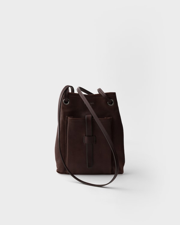 가죽 미니 숄더백 - 코코아 브라운 가죽 미니 숄더백 - 코코아 브라운