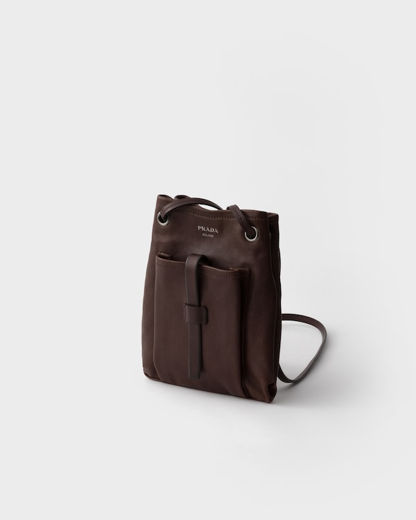 가죽 미니 숄더백 - 코코아 브라운 가죽 미니 숄더백 - 코코아 브라운