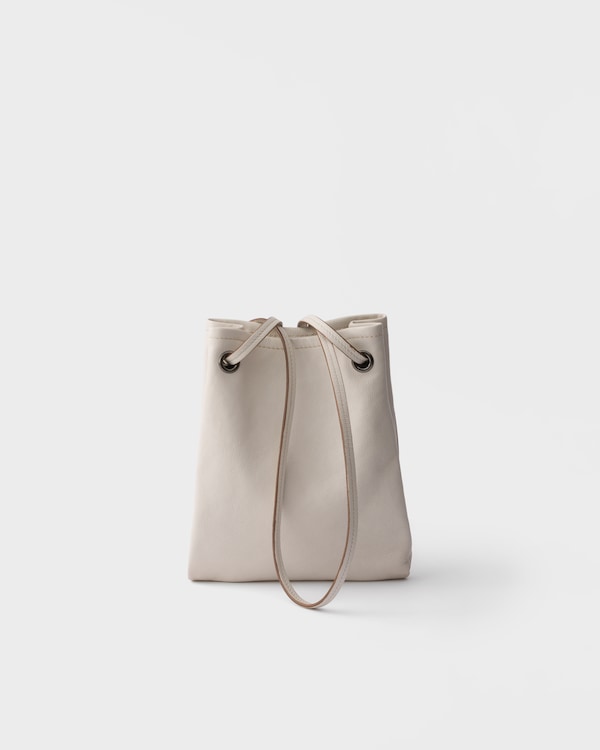 Leather mini shoulder bag - Chalk White Leather mini shoulder bag - Chalk White