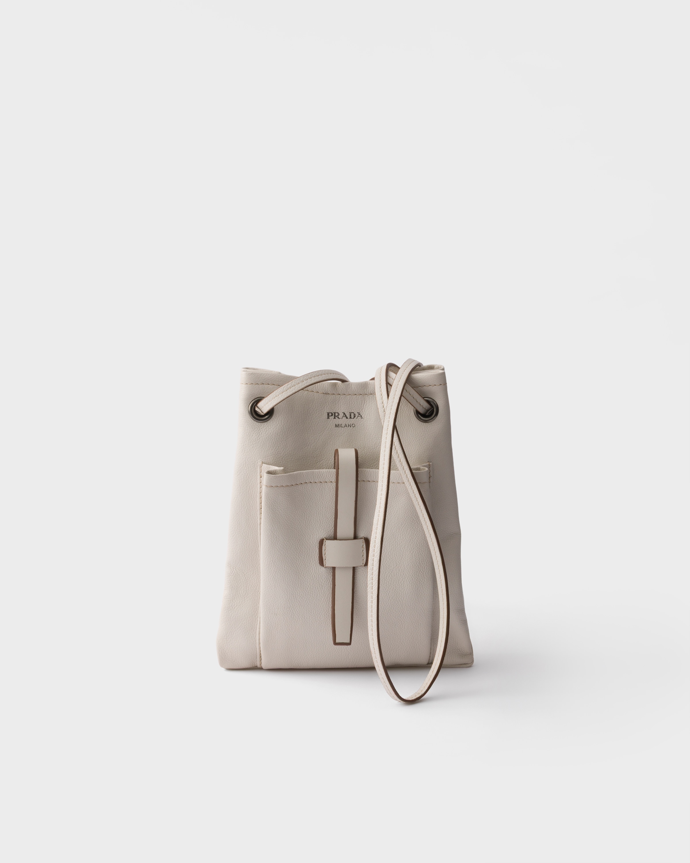 チョークホワイト レザー ミニ ショルダーバッグ | PRADA - 日本