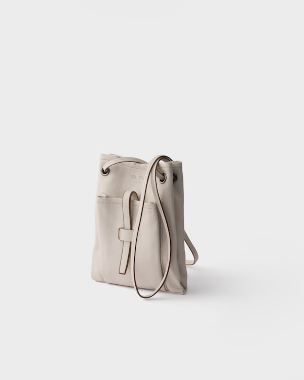 Leather mini shoulder bag - Chalk White Leather mini shoulder bag - Chalk White