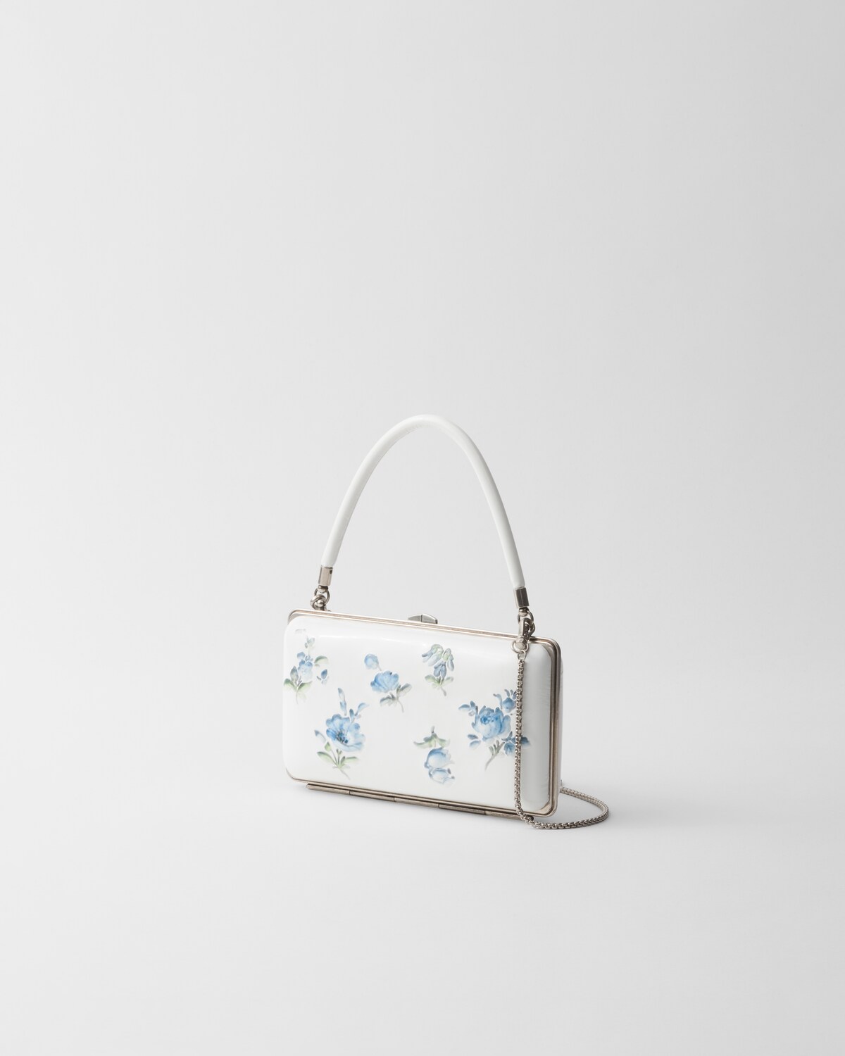 Prada White Leather Clutch Bag main image 0