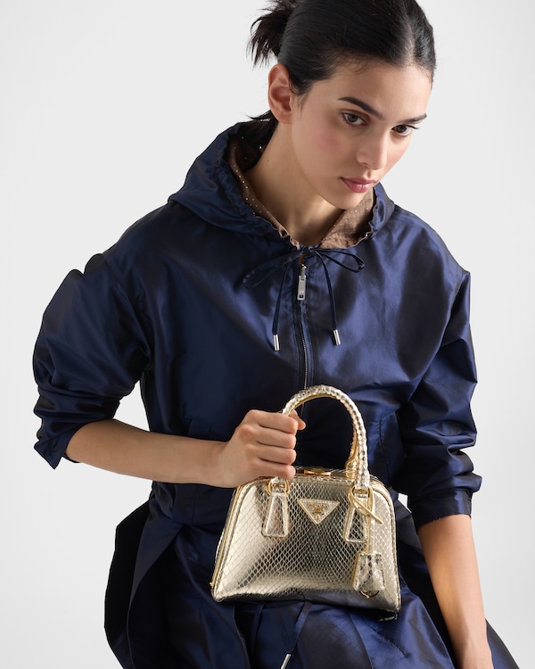 Prada Pyramid python leather mini-bag - Pyrite Prada Pyramid python leather mini-bag - Pyrite