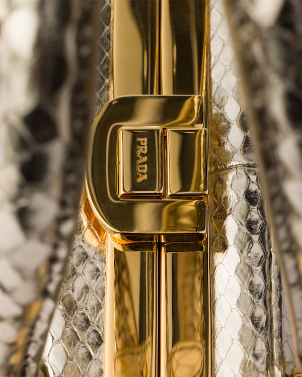 Prada Pyramid python leather mini-bag - Pyrite Prada Pyramid python leather mini-bag - Pyrite