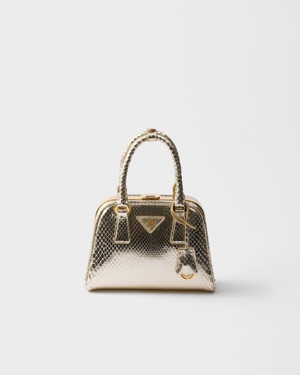 Prada Pyramid python leather mini-bag - Pyrite Prada Pyramid python leather mini-bag - Pyrite