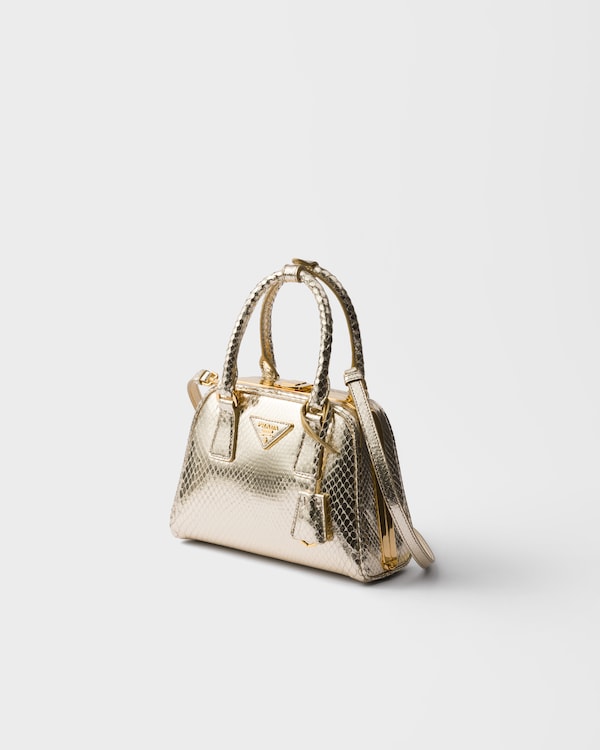 Prada Pyramid python leather mini-bag - Pyrite Prada Pyramid python leather mini-bag - Pyrite