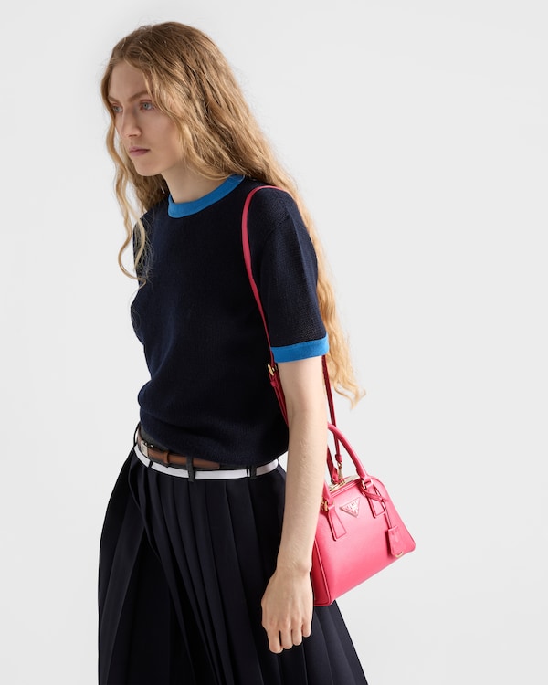 Prada Pyramid Saffiano leather mini bag - Begonia Pink Prada Pyramid Saffiano leather mini bag - Begonia Pink