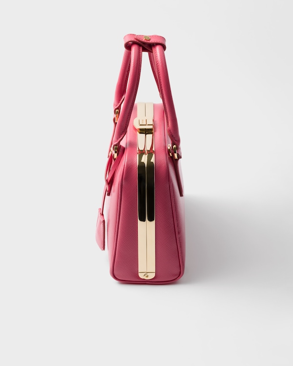 Prada Pyramid Saffiano leather mini bag - Begonia Pink Prada Pyramid Saffiano leather mini bag - Begonia Pink