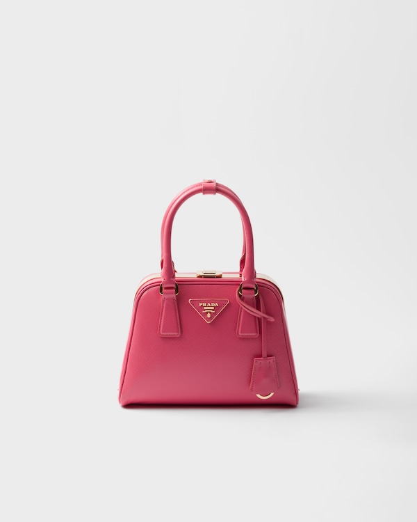 Prada Pyramid Saffiano leather mini bag - Begonia Pink Prada Pyramid Saffiano leather mini bag - Begonia Pink