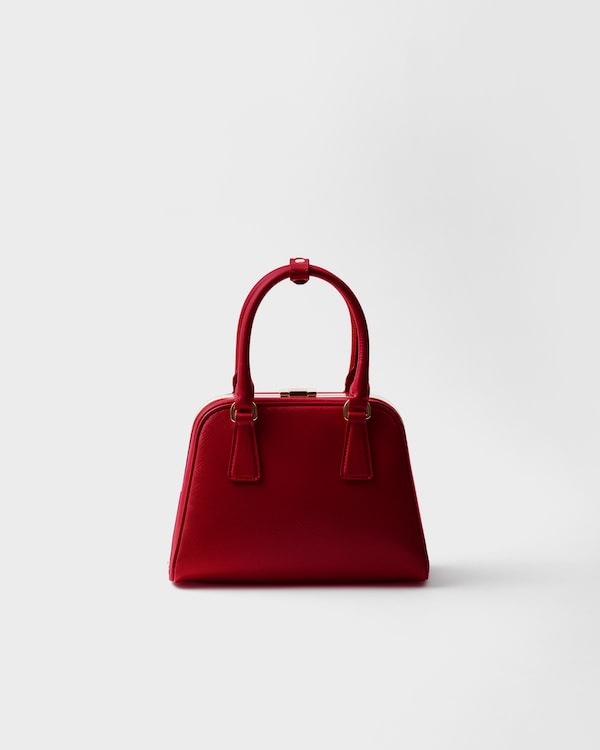 Prada Pyramid Saffiano leather mini bag - Cherry Red Prada Pyramid Saffiano leather mini bag - Cherry Red