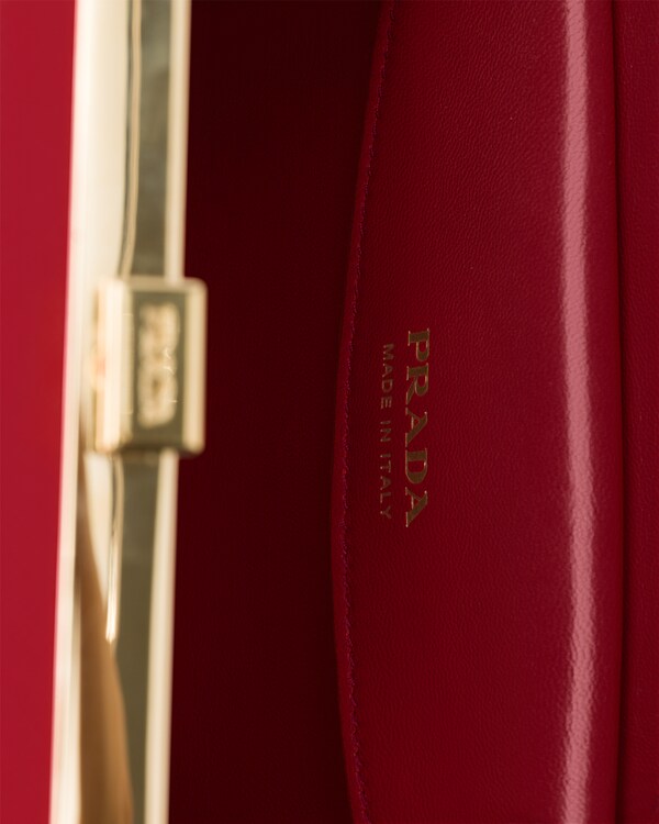Prada Pyramid Saffiano leather mini bag - Cherry Red Prada Pyramid Saffiano leather mini bag - Cherry Red