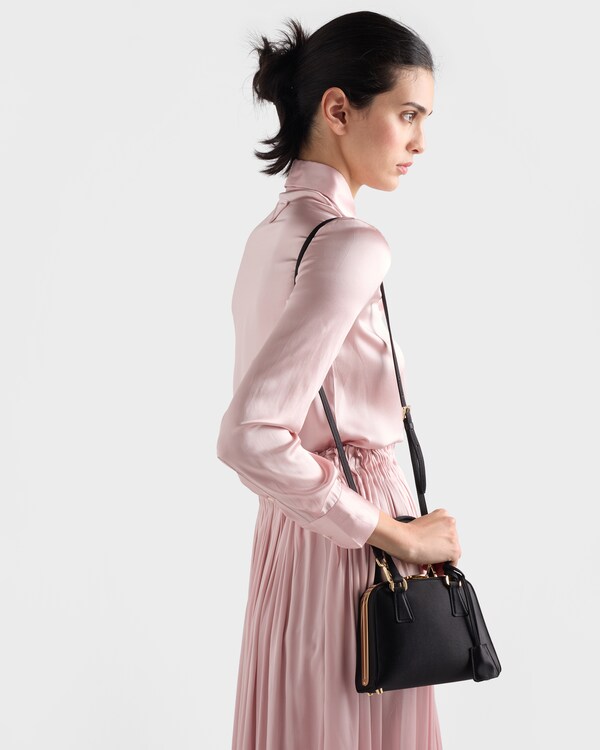 Prada Pyramid satin mini-bag - Black Prada Pyramid satin mini-bag - Black