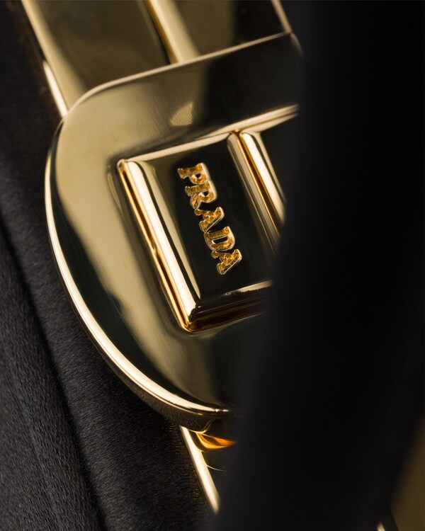 Prada Pyramid satin mini-bag - Black Prada Pyramid satin mini-bag - Black