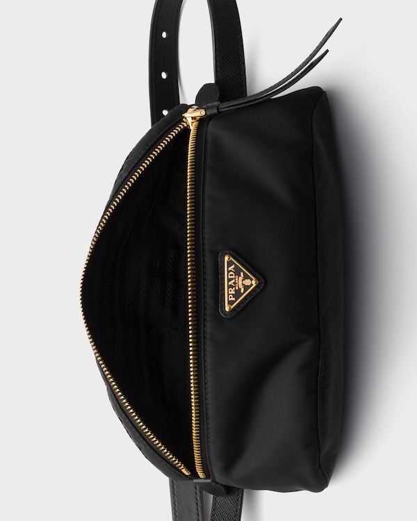 Re-Nylon and Saffiano leather belt bag Re-Nylon and Saffiano leather belt bag