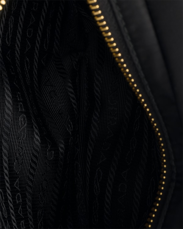 Re-Nylon and Saffiano leather belt bag - Black Re-Nylon and Saffiano leather belt bag - Black