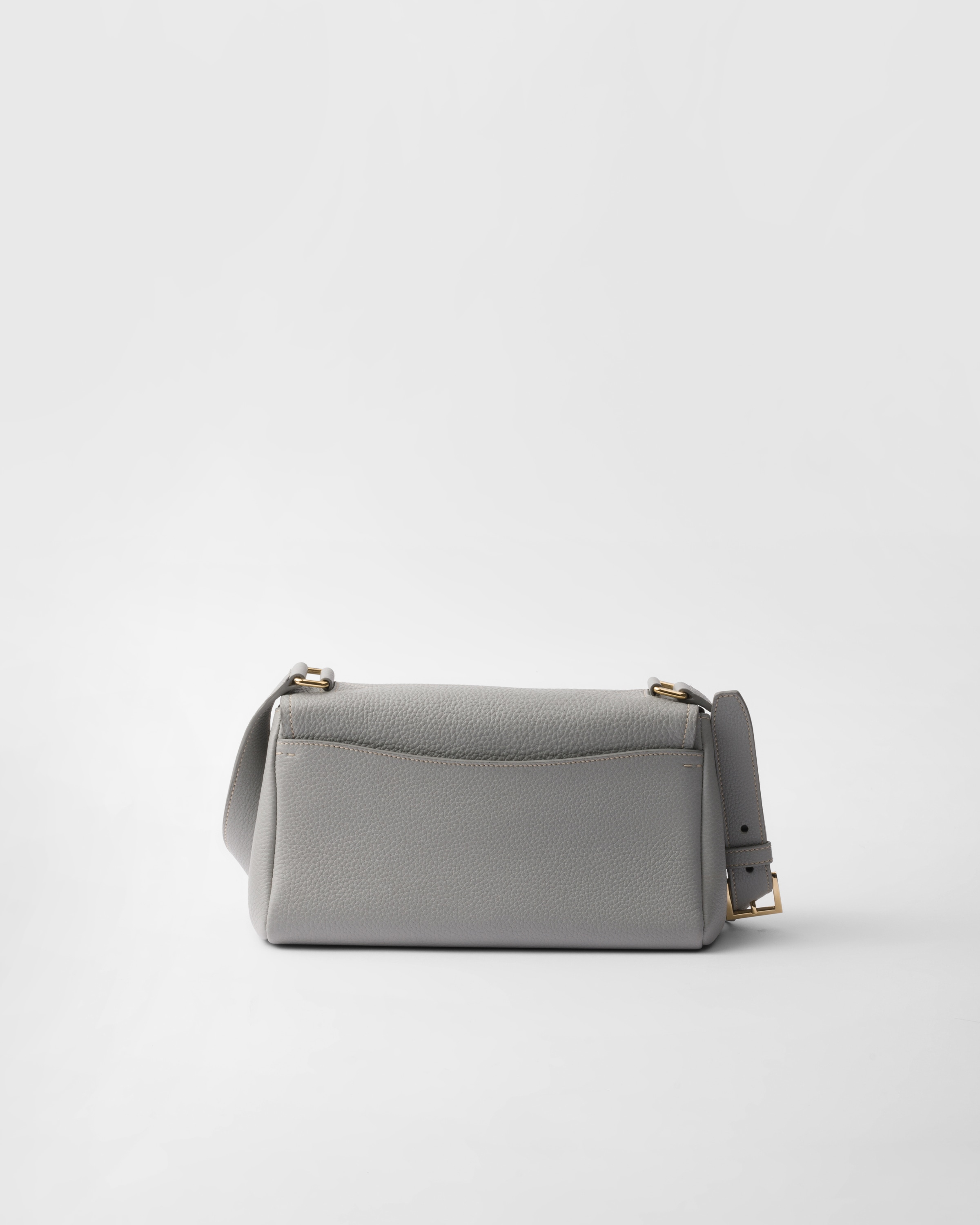 【希少】 PRADA スモール レザー ショルダー バッグ グレー ライトグレー ヴィッテロダイノソフトレザー スモール