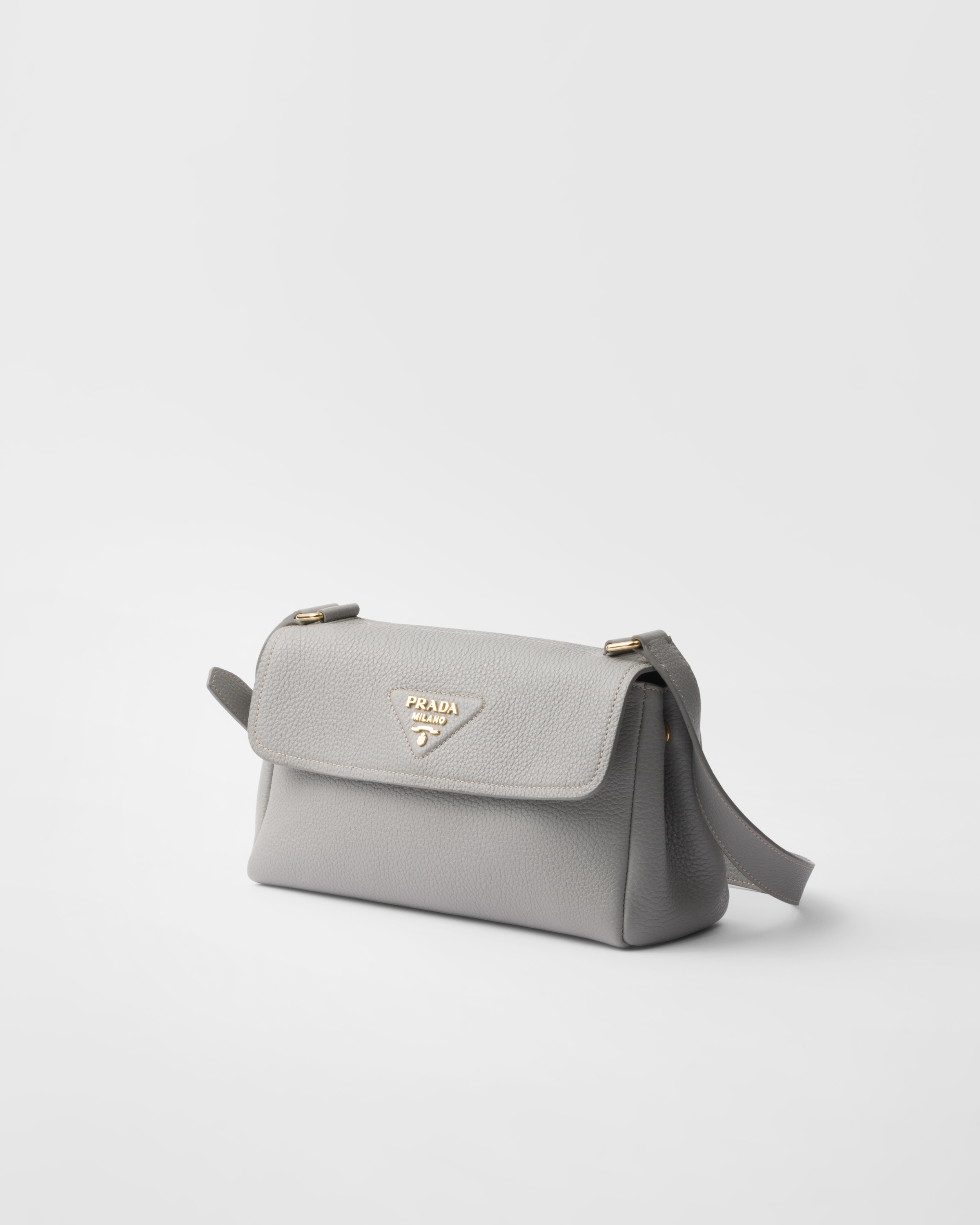 ライトグレー スモール レザー ショルダーバッグ | PRADA