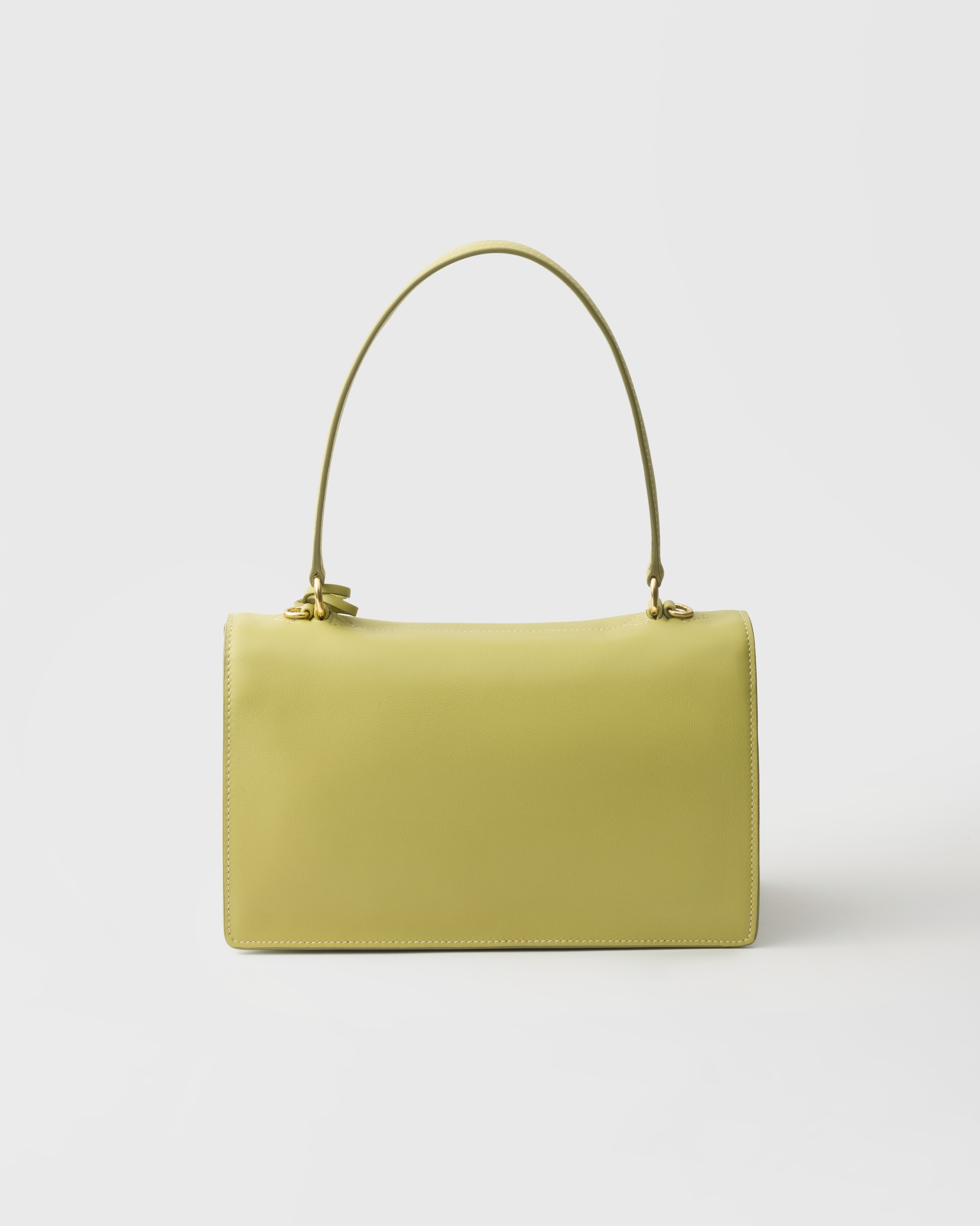 Pistachio Green Prada Soft Sound medium leather shoulder bag