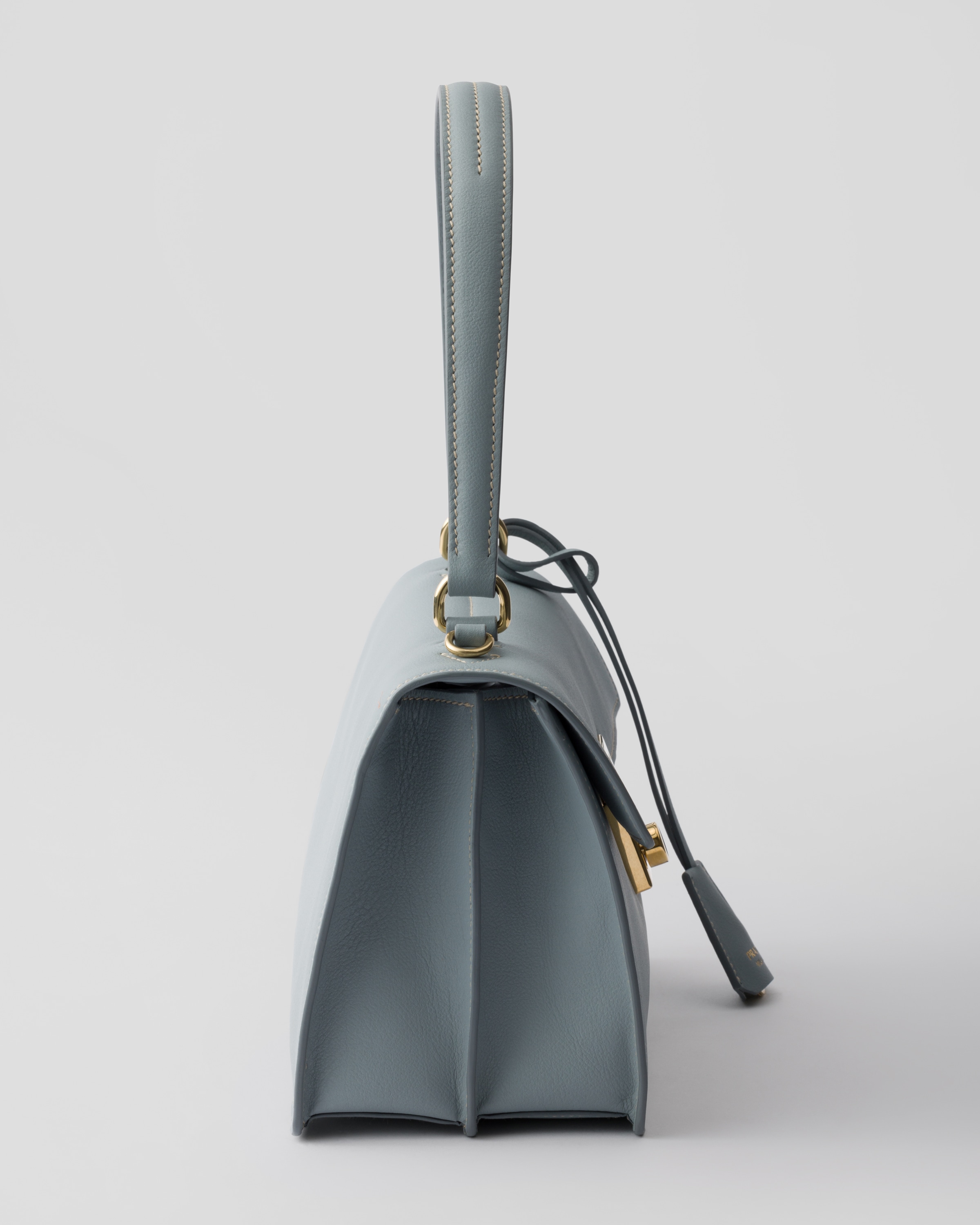 Opaline Prada Soft Sound Medium Leather Shoulder Bag | PRADA