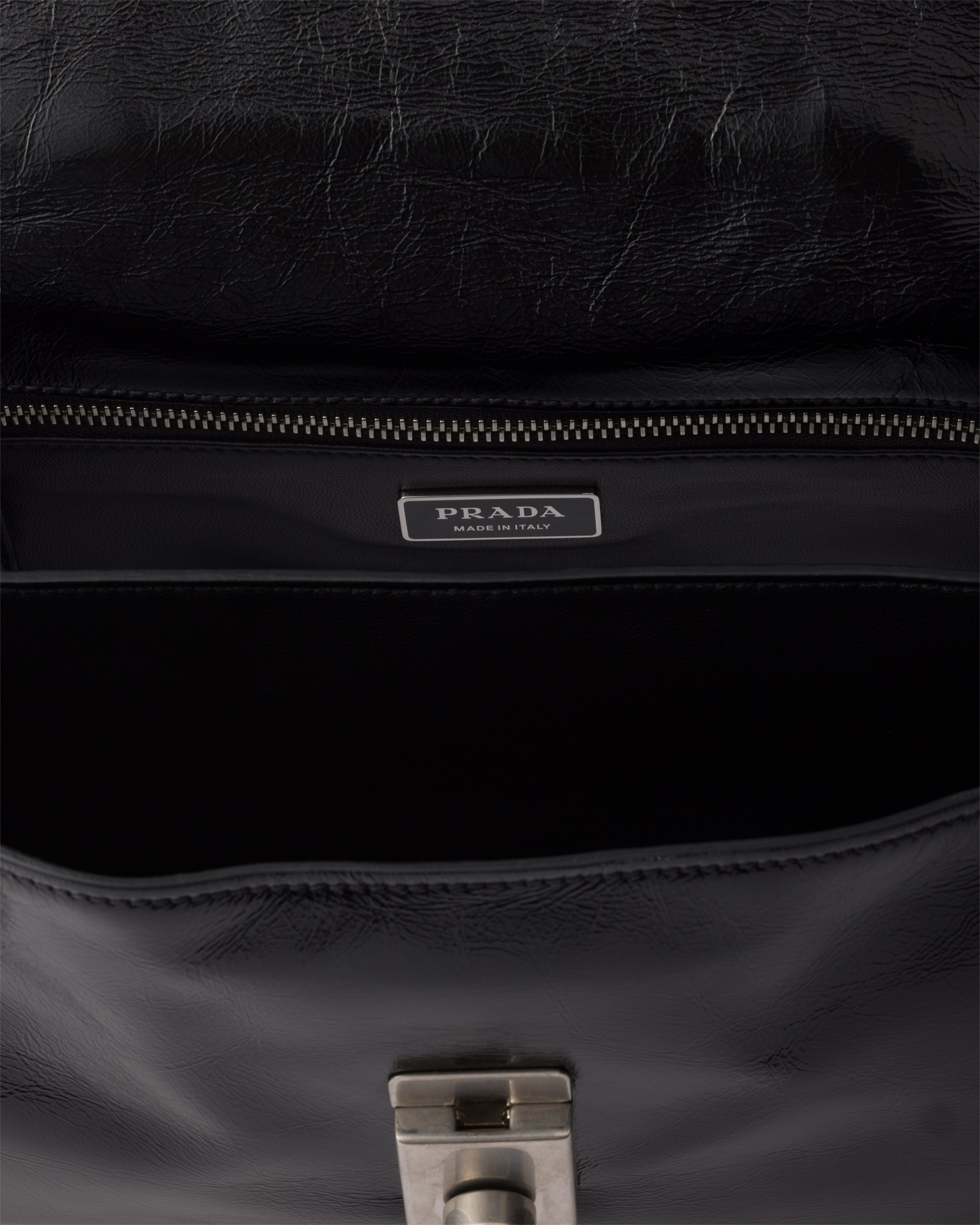Prada Women's Leather Medium Handbag In Black
