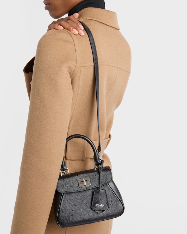 Prada Avoir mini handbag in Saffiano leather - Black Prada Avoir mini handbag in Saffiano leather - Black