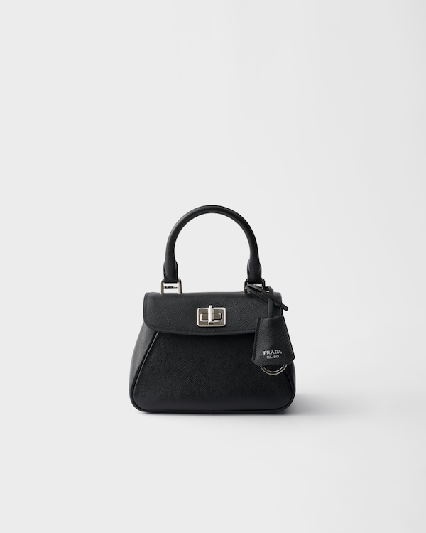 Prada Avoir mini handbag in Saffiano leather - Black Prada Avoir mini handbag in Saffiano leather - Black