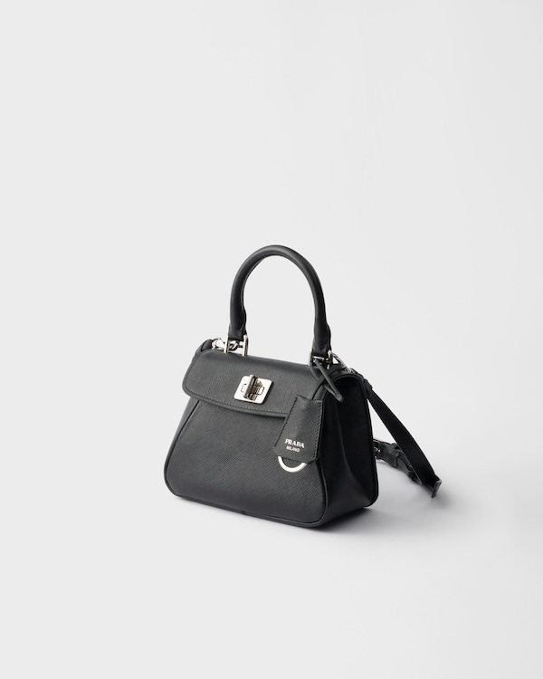 Prada Avoir mini handbag in Saffiano leather - Black Prada Avoir mini handbag in Saffiano leather - Black