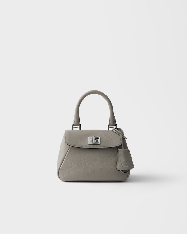 Borsa a mano Prada Avoir mini in Saffiano - Argilla Borsa a mano Prada Avoir mini in Saffiano - Argilla