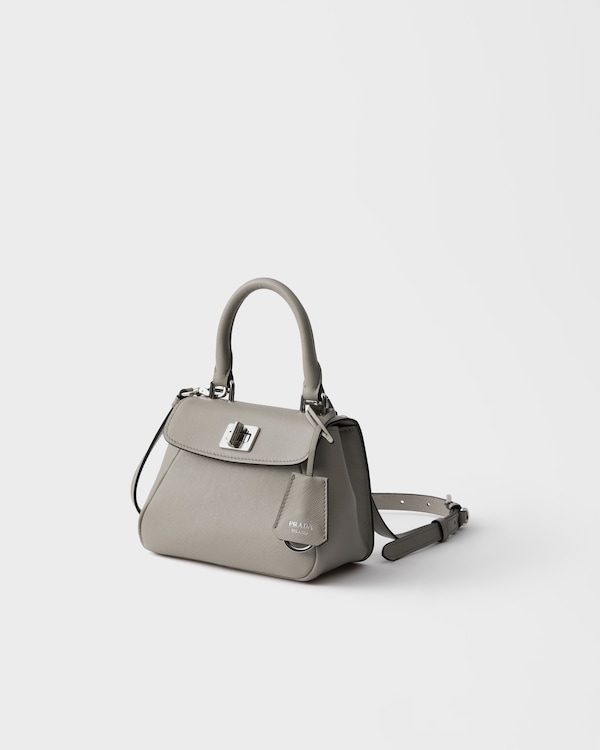 Borsa a mano Prada Avoir mini in Saffiano - Argilla Borsa a mano Prada Avoir mini in Saffiano - Argilla