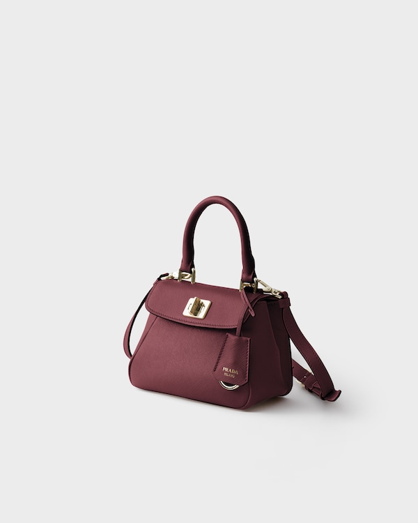 Borsa a mano Prada Avoir mini in Saffiano - Bordeaux Borsa a mano Prada Avoir mini in Saffiano - Bordeaux