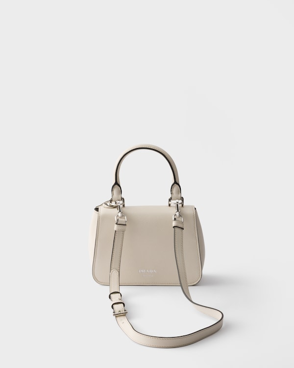Borsa a mano Prada Avoir mini in Saffiano - Talco N Borsa a mano Prada Avoir mini in Saffiano - Talco N