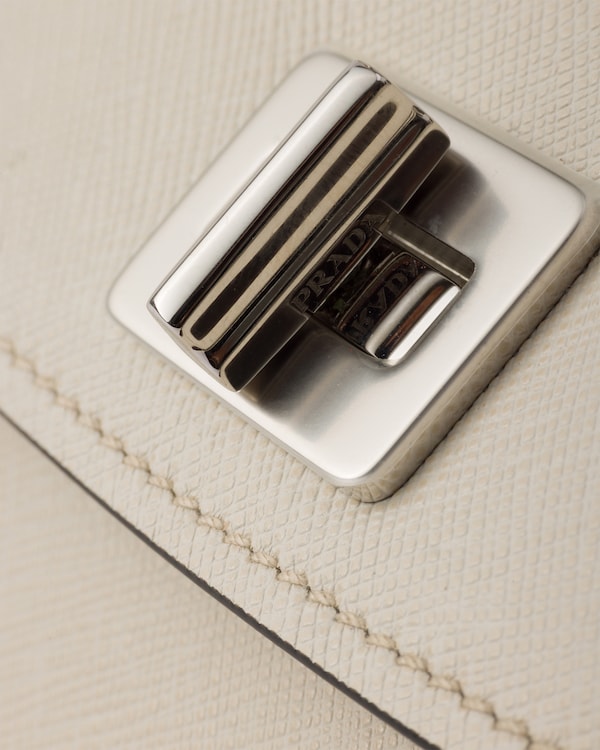 Borsa a mano Prada Avoir mini in Saffiano - Talco N Borsa a mano Prada Avoir mini in Saffiano - Talco N