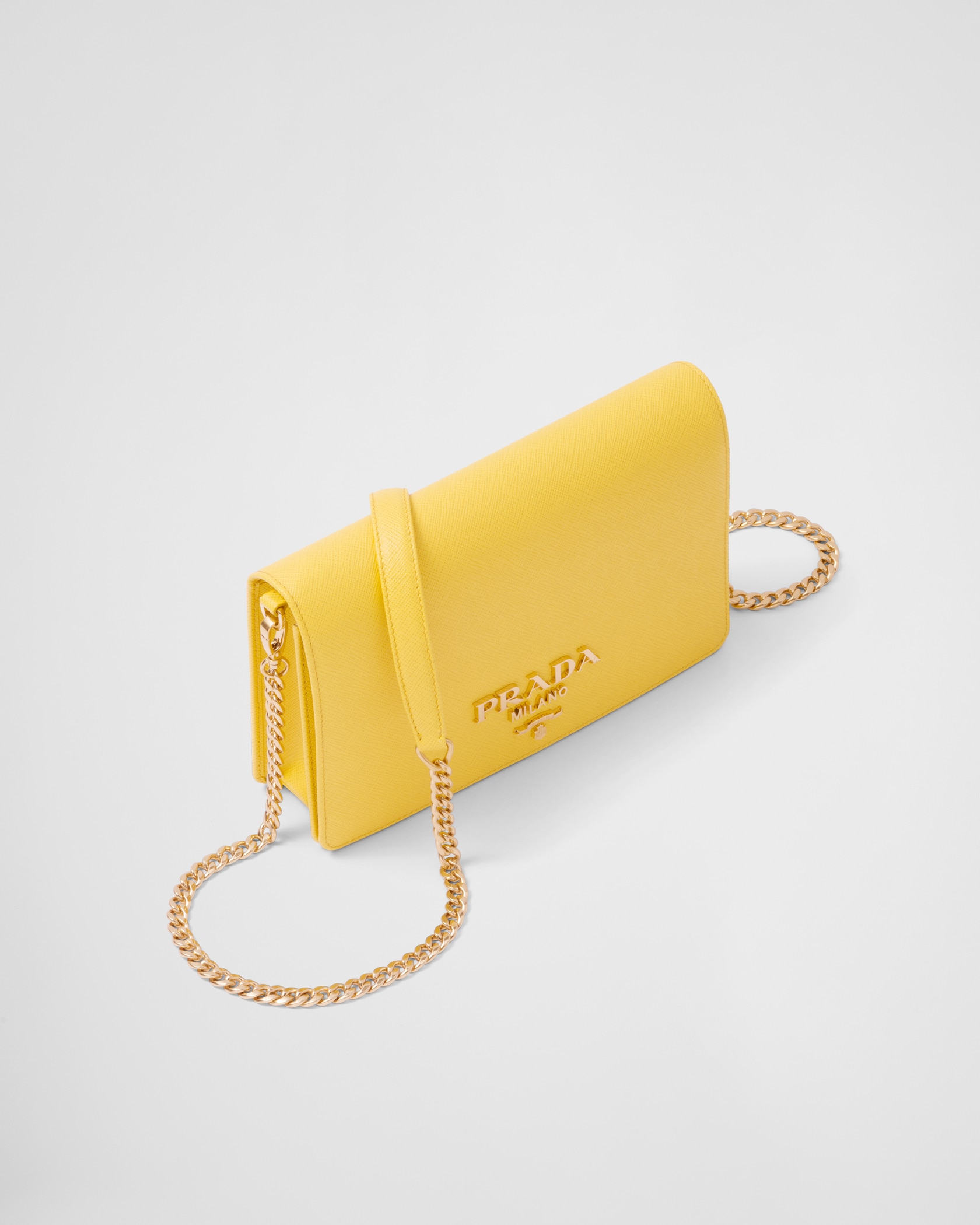 PRA MINI 23 BAG IN SUNNY YELLOW SAFFIANO LEATHER