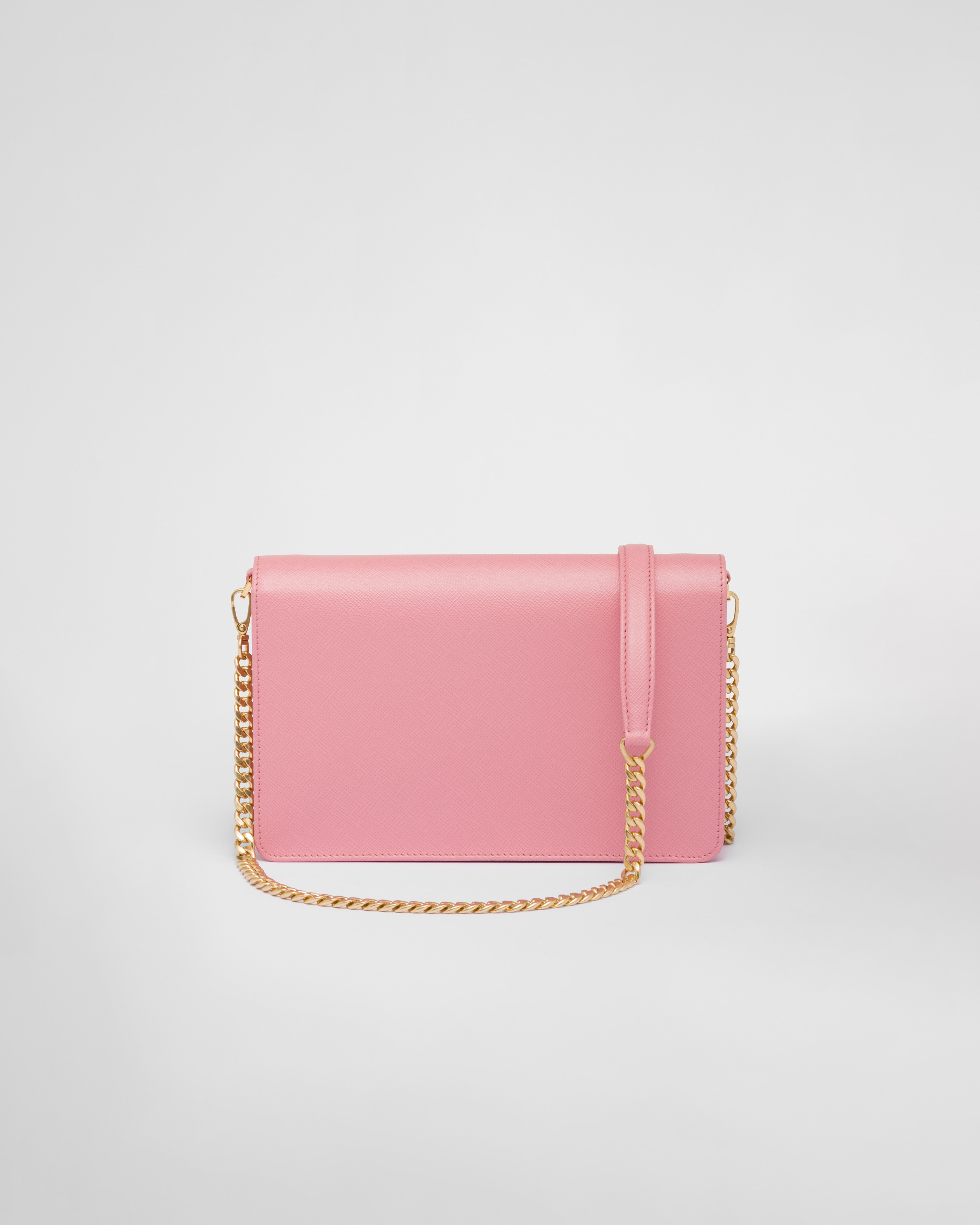 Petal Pink Saffiano Leather Mini Bag PRADA