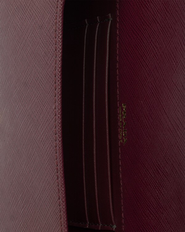 Saffiano leather mini-bag - Burgundy Saffiano leather mini-bag - Burgundy