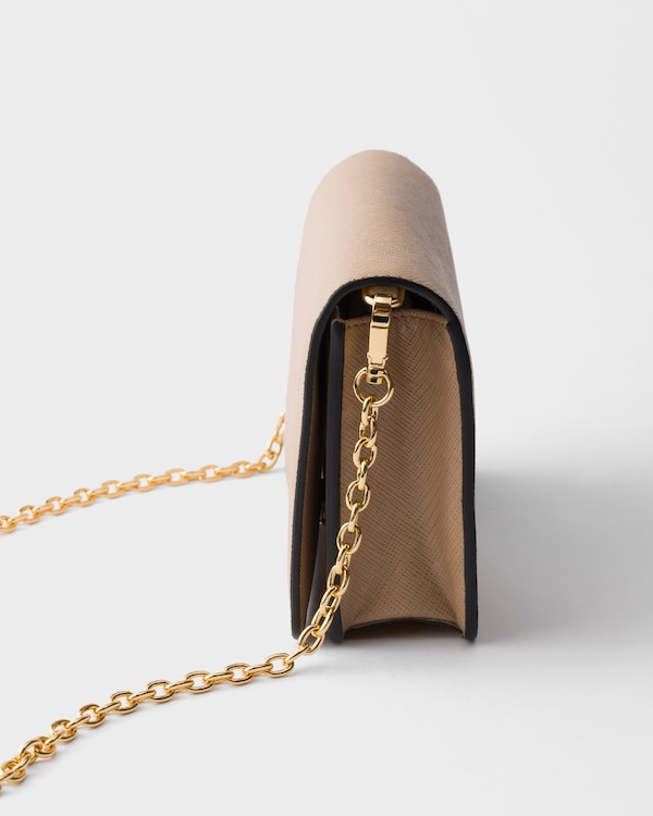 Saffiano leather mini-bag - Cameo Saffiano leather mini-bag - Cameo