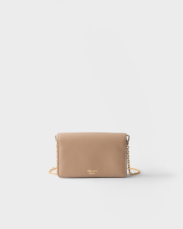 Saffiano leather mini-bag - Cameo Saffiano leather mini-bag - Cameo