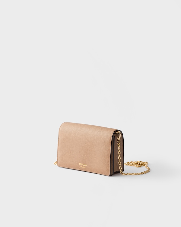 Saffiano leather mini-bag - Cameo Saffiano leather mini-bag - Cameo