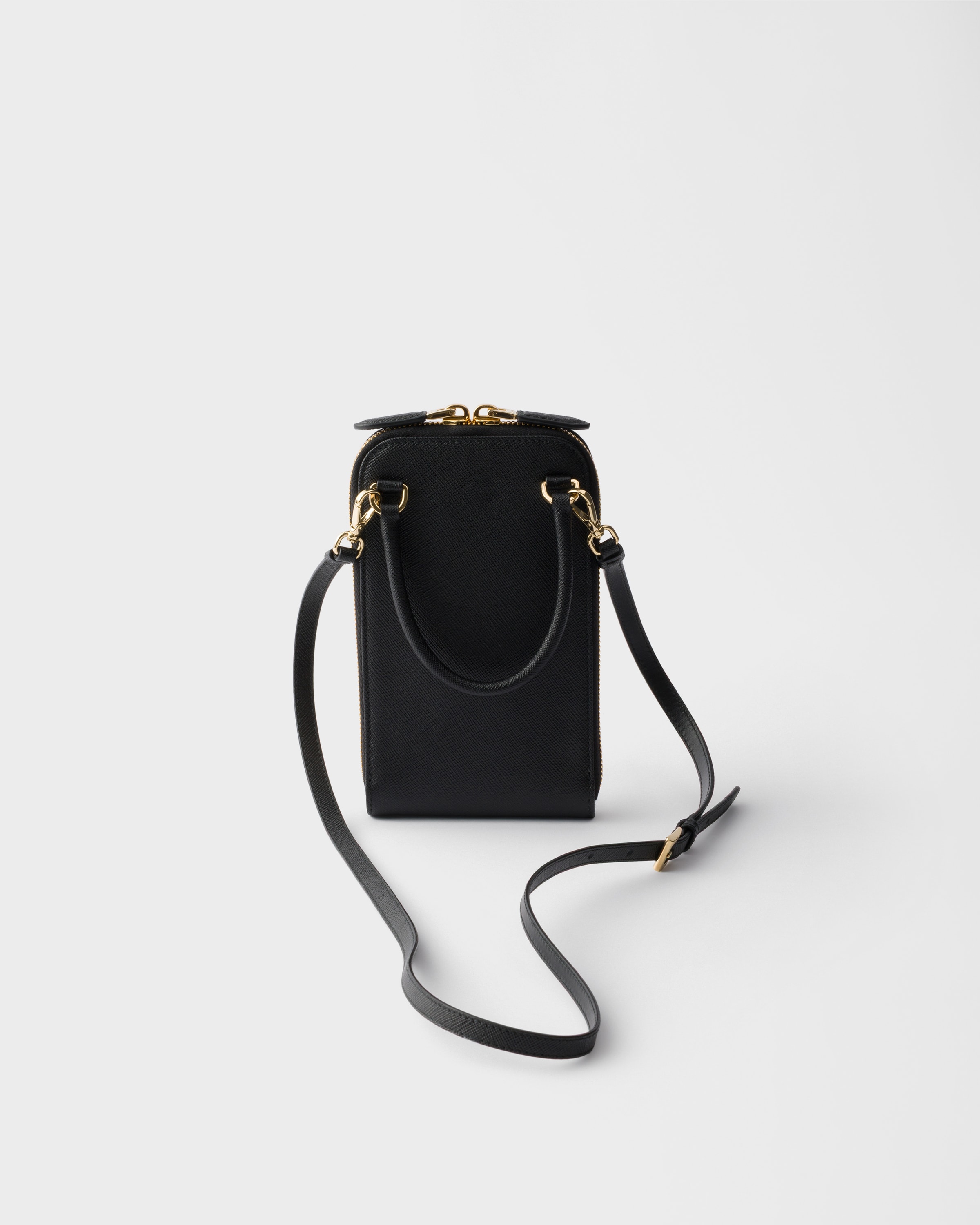 ブラック サフィアーノレザー ミニバッグ | PRADA - 日本