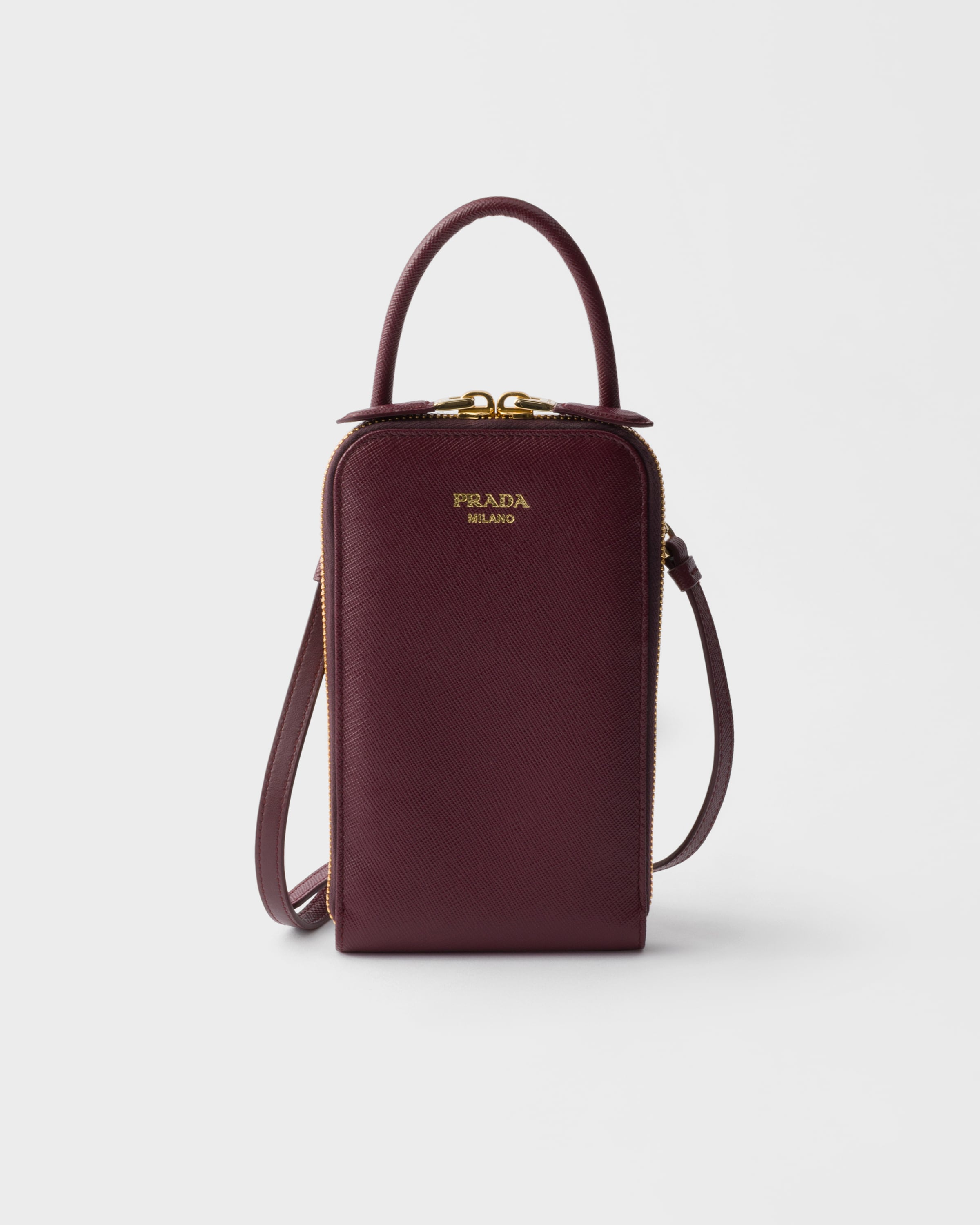 Burgundy Saffiano Leather Mini-bag | PRADA - Japan