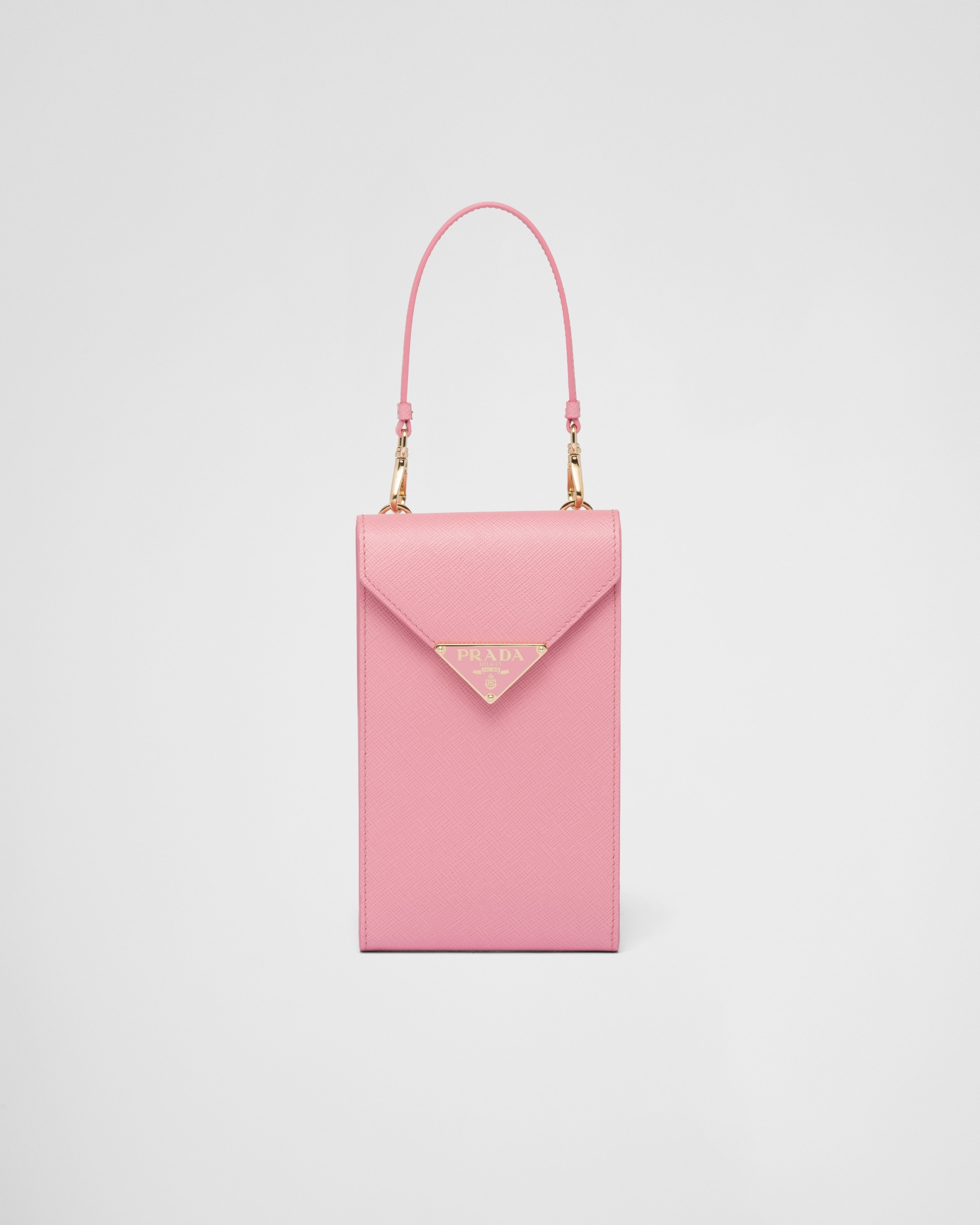 PRADA Double Handle Saffiano Leather Tote Bag Petal Pink