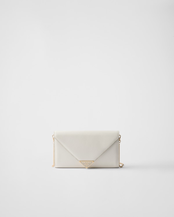 Astral Blue Saffiano leather mini-bag | PRADA