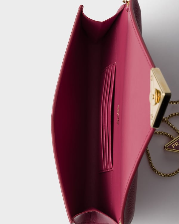 Mini sac en cuir Saffiano - Bruyère Mini sac en cuir Saffiano - Bruyère