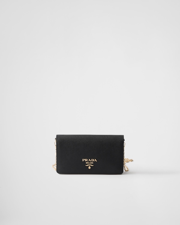 Black Saffiano leather mini-bag | PRADA