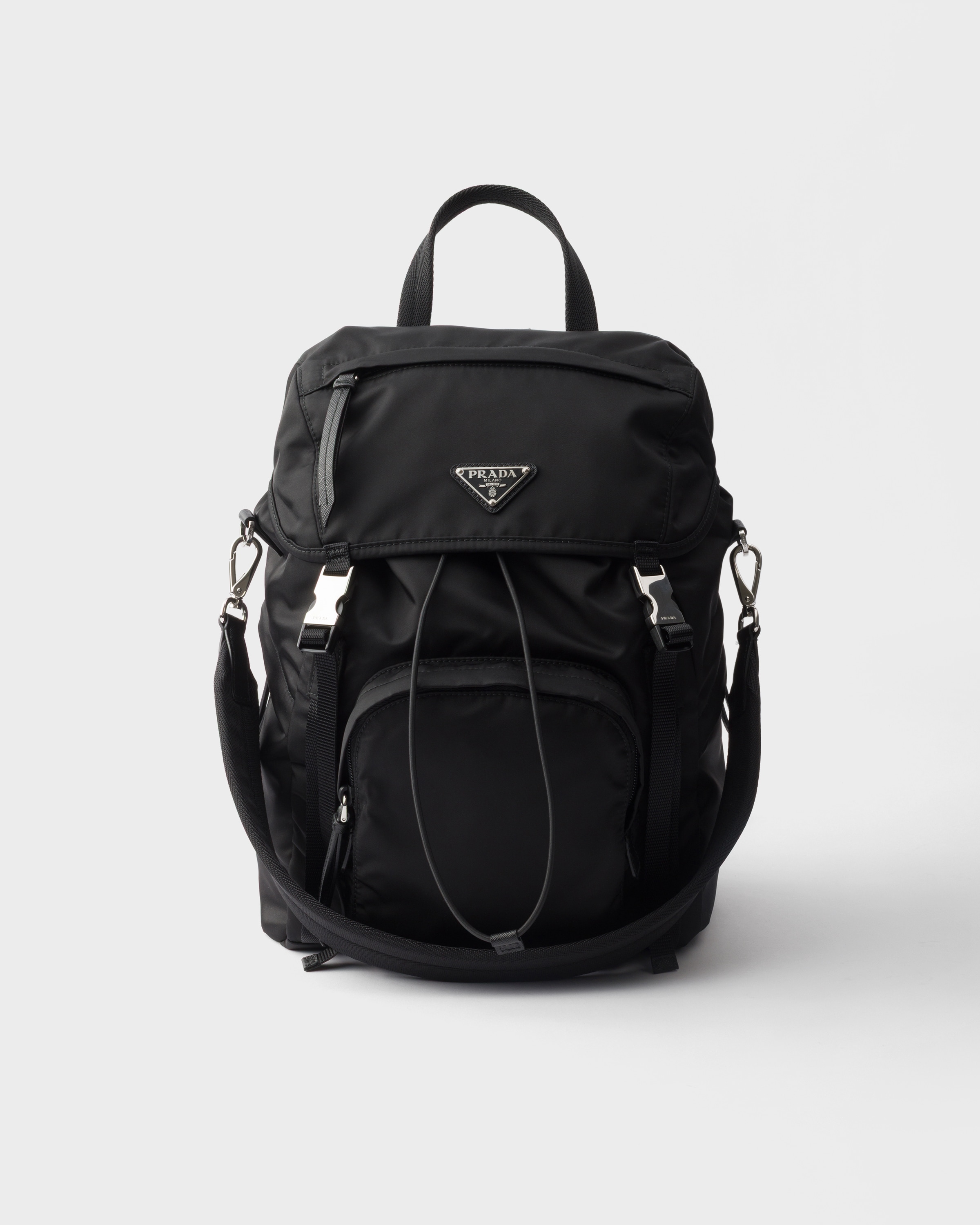 Prada Re-nylon Backpack In Black