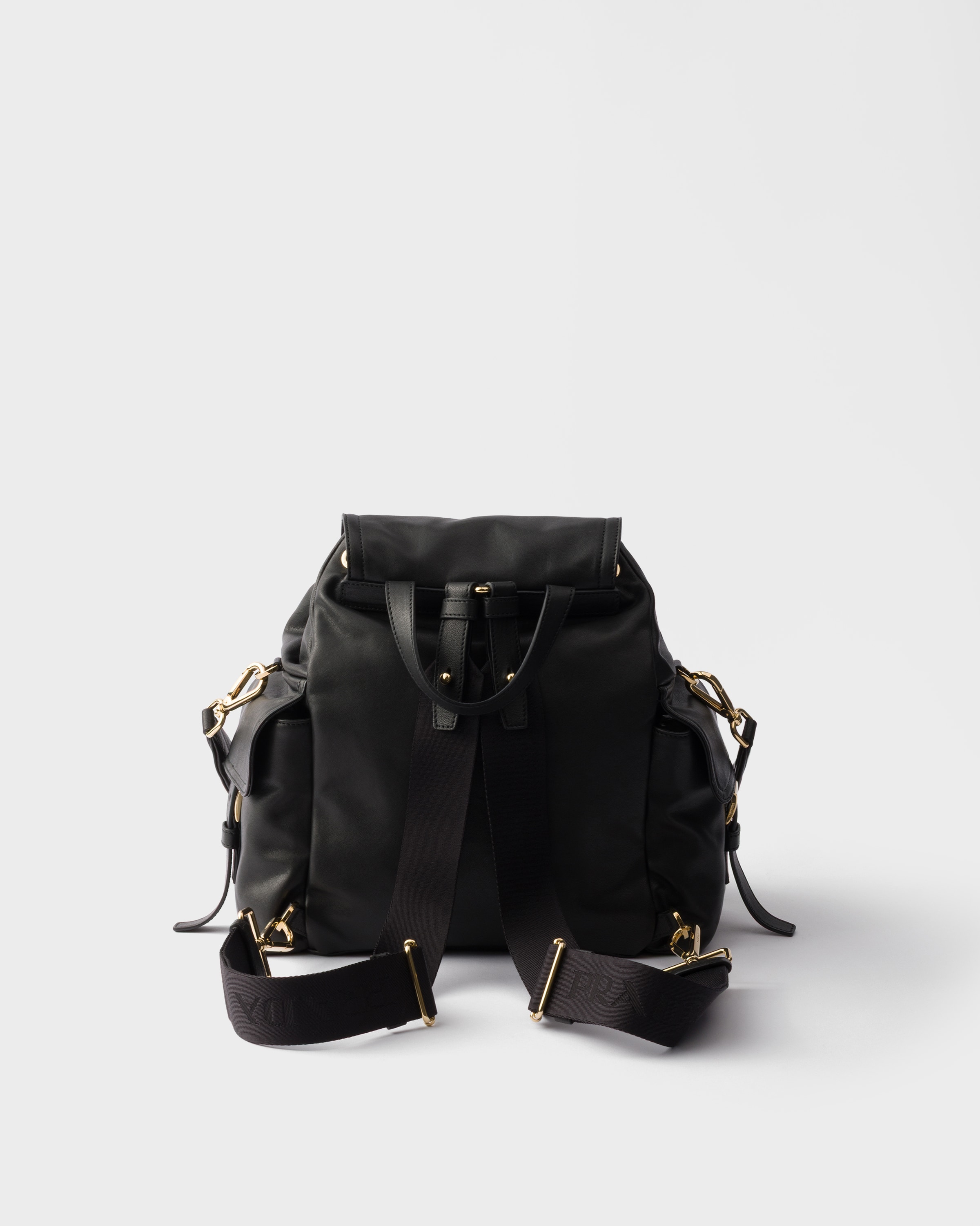 Black Prada Explore medium nappa leather backpack | PRADA